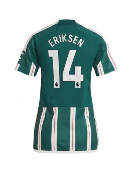 Ženski Nogometna dresi replika Manchester United Christian Eriksen #14 Gostujoči 2023-24 Kratek rokav